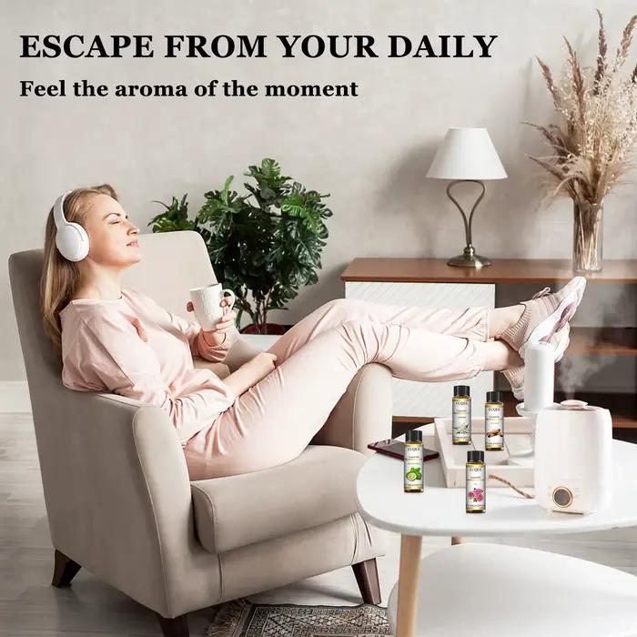 EUQEE 10ML huiles essentielles naturelles Eucalyptus menthe verte vanille lavande citron huile d'organo pour