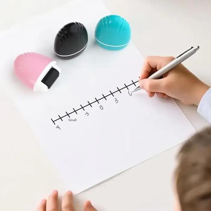 Outil de tampon à rouleau de Correction des mathématiques pour les enseignants, enseignement pratique des mathématiques et de l'anglais, joint de grille à Double ligne