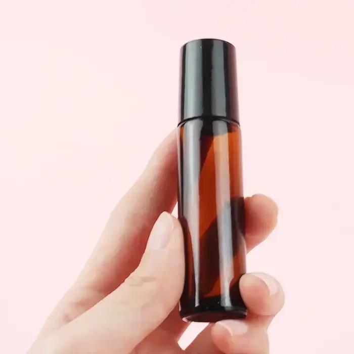 10/20 pièces 10ml épais ambre bleu verre rouleau sur bouteille cosmétique