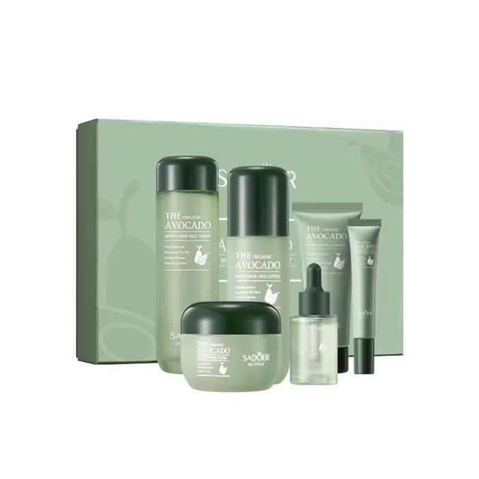 L'ensemble de 6 pièces de soin de la peau d'avocat comprend une crème nourrissante et hydratante pour les yeux