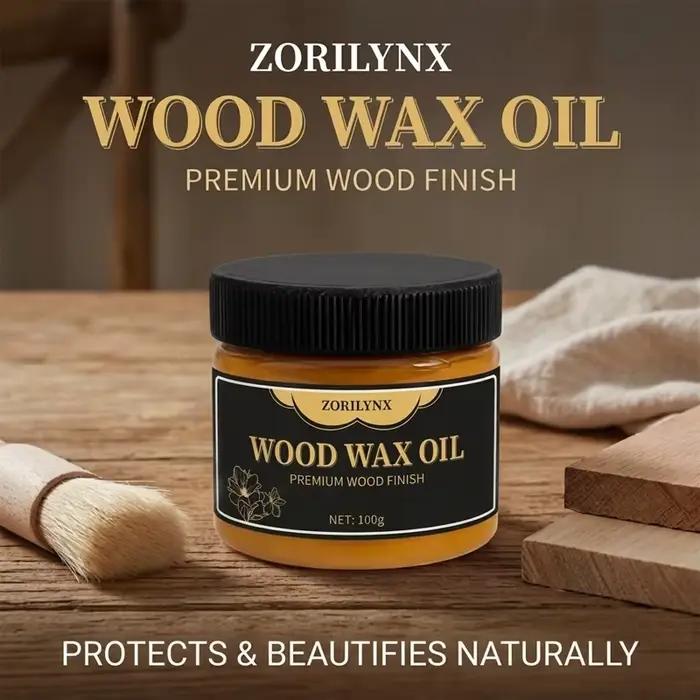 Huile de cire naturelle pour bois, finition nourrissante, protège et rehausse le grain du bois pour les meubles, les armoires et la décoration intérieure - ZORILYNX