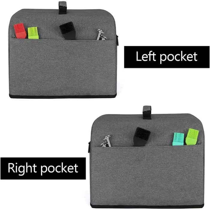 Capuchon anti-poussière de cuisine durable avec poches de rangement, hotte pour friteuse à air, grille-pain domestique, housse anti-poussière, grille Ninja Foodi