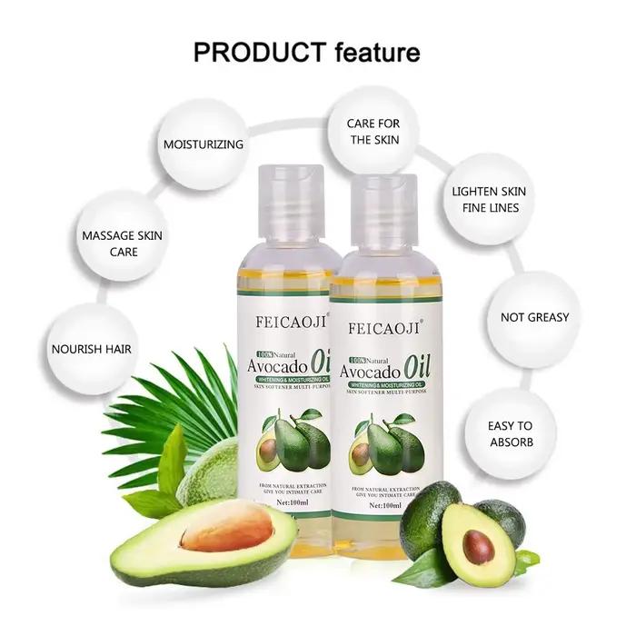 Huile d'avocat biologique naturelle