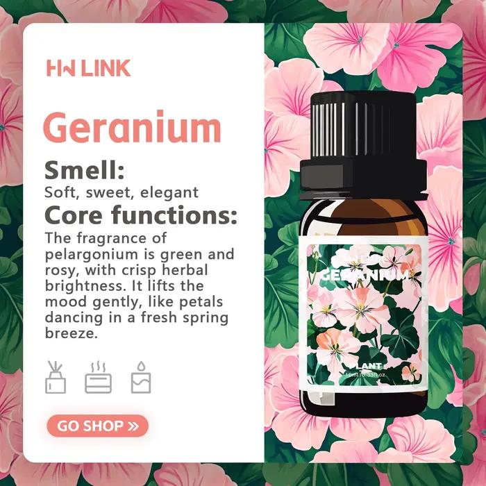 Huile essentielle de géranium 10ml 100% naturelle pure pour diffuseur et aromathérapie