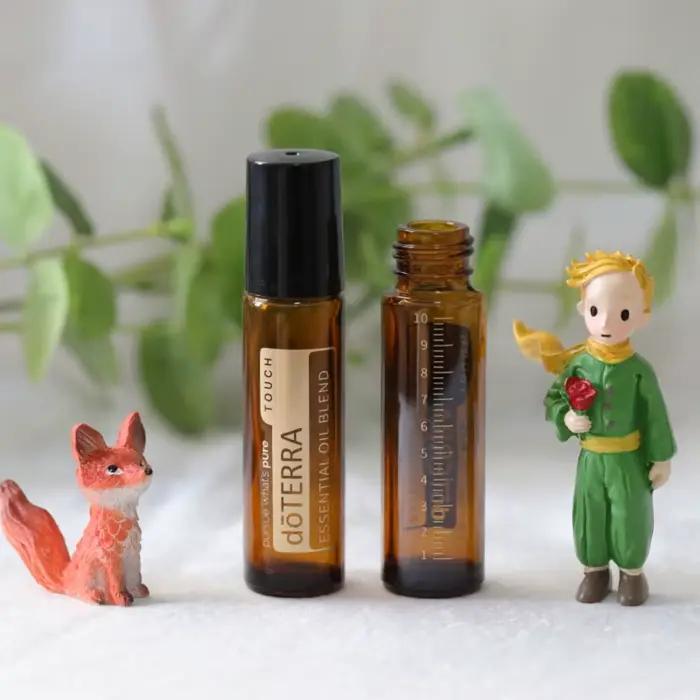 2 pièces 10ml bouteille d'huile essentielle doterra ambre verre épais rouleau