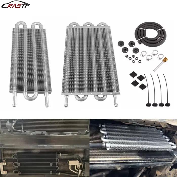 Kit de refroidissement d'huile RASTP-4/6/8 rangées, plaque de Transmission de voiture en aluminium et refroidisseur d'huile d'aileron, convertisseur de radiateur manuel automatique OSA014
