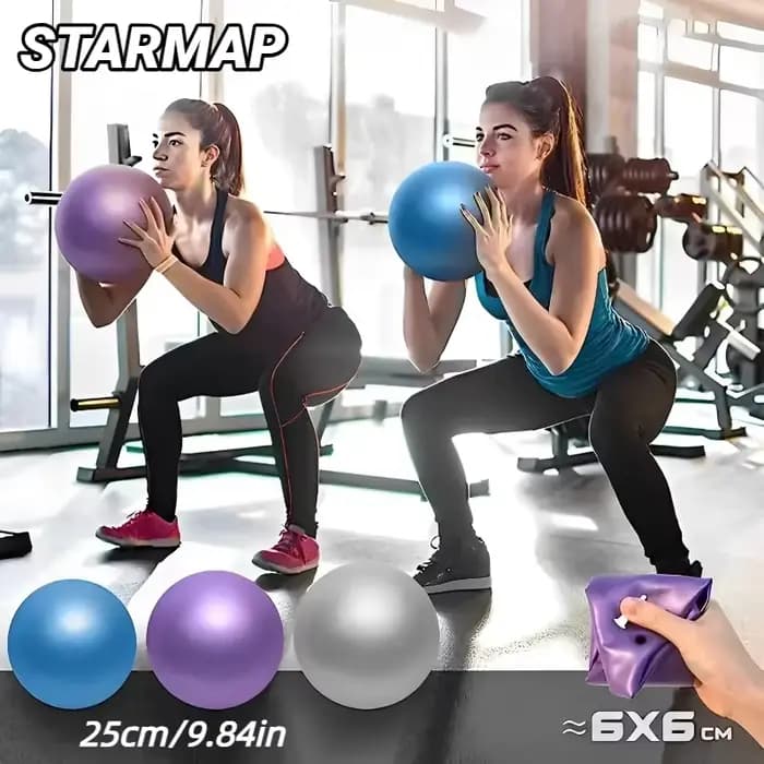 25CM nouveau Yoga Pilates balle exercice gymnastique Fitness équilibre gymnase Core intérieur formation Mini balles petite thérapie améliore