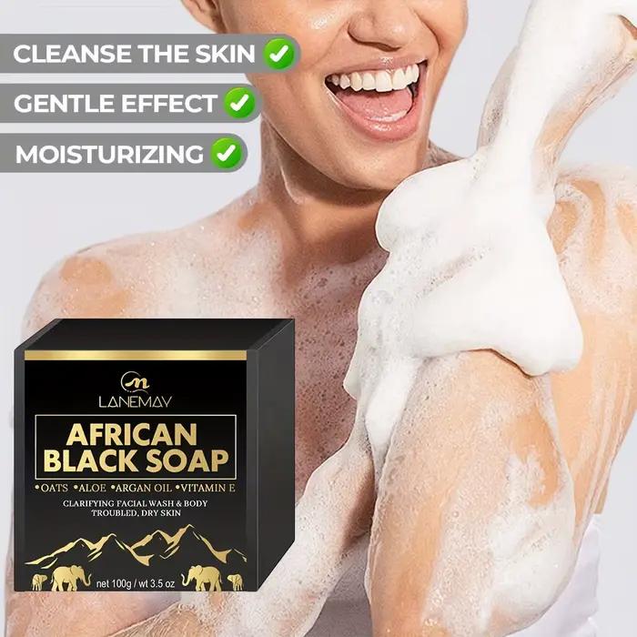 Savon noir africain 100g pour nettoyer en profondeur la peau