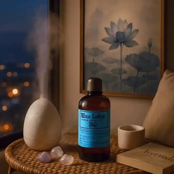 Diffuseur d'huile essentielle de lotus bleu naturel