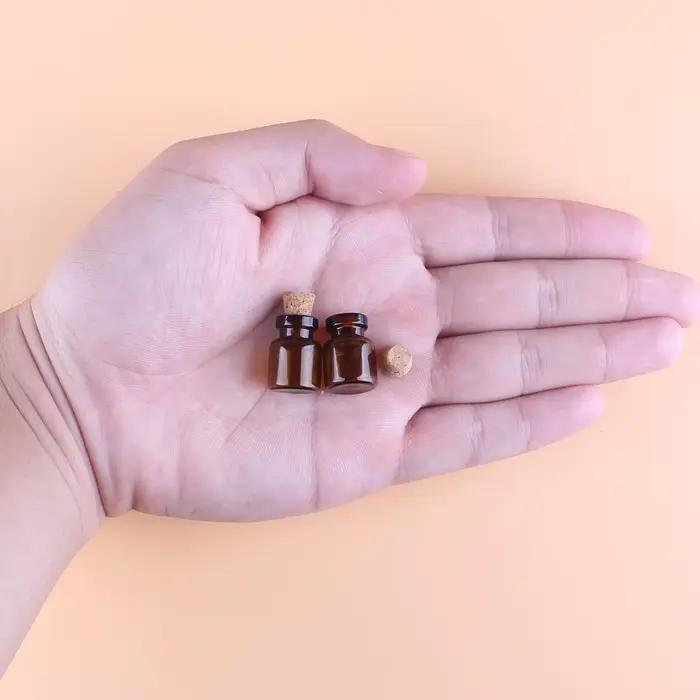 Mini bouteilles en verre ambre de 0.5ml
