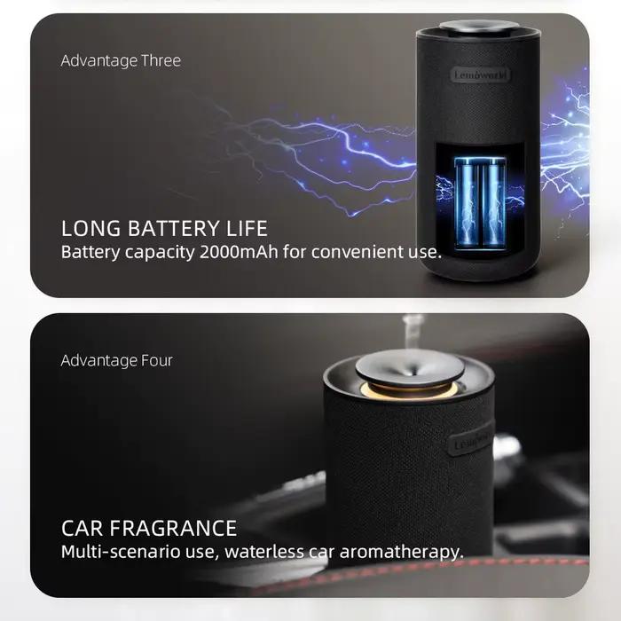Diffuseur d'aromathérapie 2 en 1 pour la maison et la voiture
