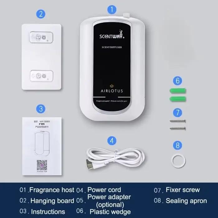 Mini diffuseur d'huiles essentielles Bluetooth/wifi APP contrôle mural