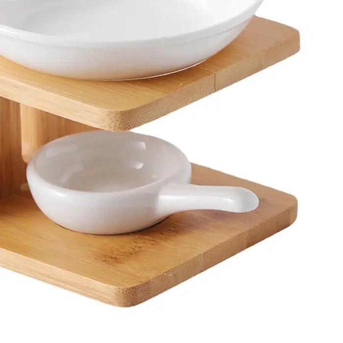 Brûleur d'huile essentielle en céramique avec bougeoir
