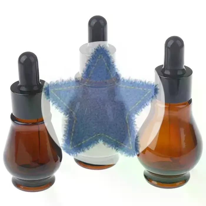 ^10/20/30 ml Flacons compte-gouttes vides en verre marron avec pipette pour huiles essentielles