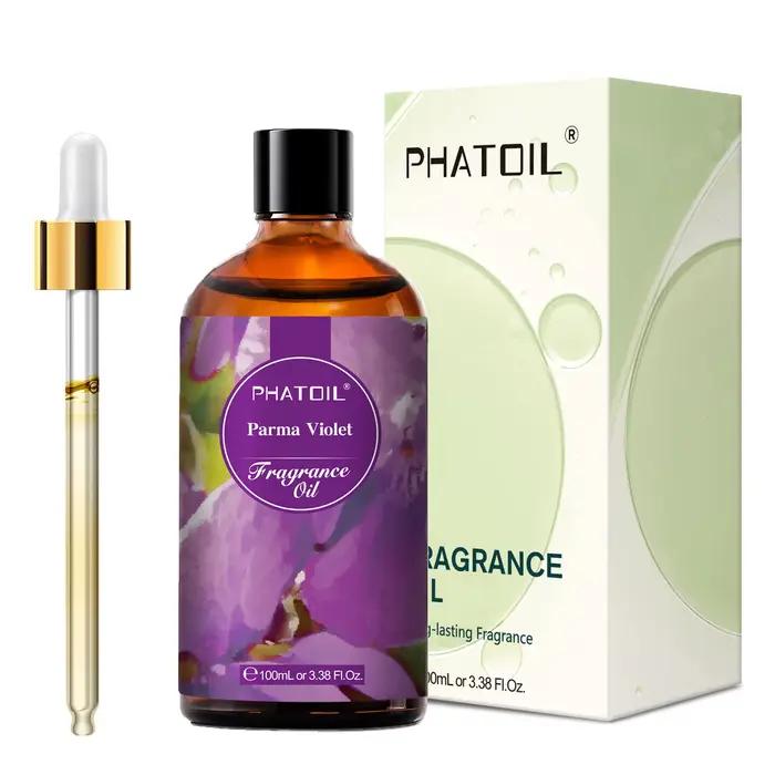 PHATOIL – huile parfumée pour diffuseur, aromathérapie, violet de Parme, musc blanc, fleur d'oranger, café, freesia, chewing-gum, 100ml