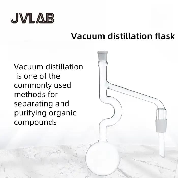 Ensemble d'équipement de Distillation sous vide de pétrole, Quartz à haute teneur en Borosilicate, huile lubrifiante, cire, cylindre de mesure, bécher sous vide JVLAB