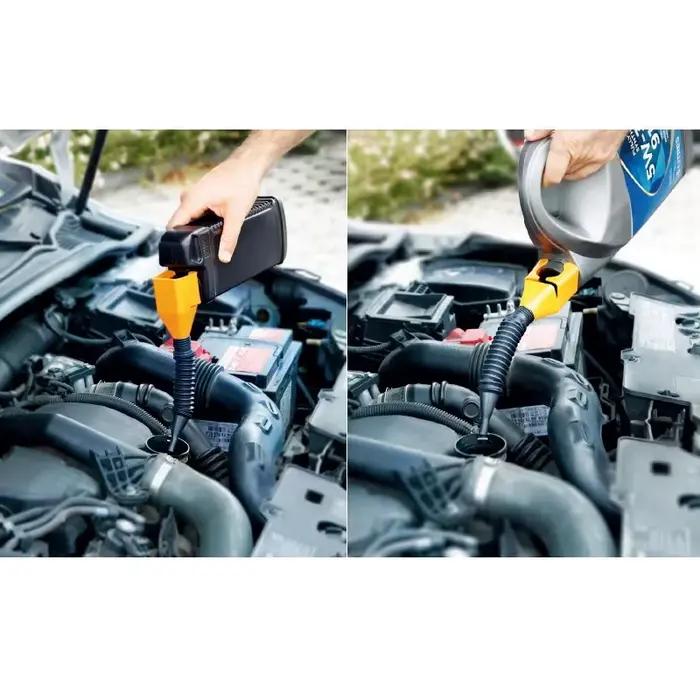 Entonnoir de changement d'huile multi-usages pour voiture et moto, avec filtre pour accessoires de ravitaillement du moteur