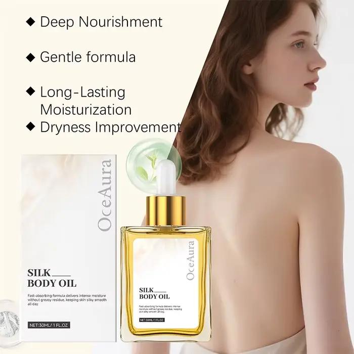 Huile corporelle en soie nourrissante en profondeur