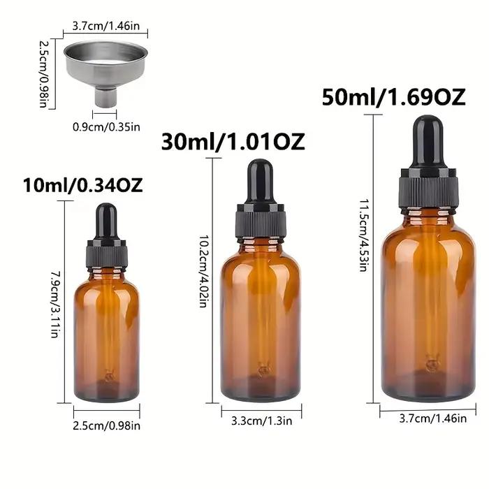 Ensemble de 12/6 bouteilles en verre ambré