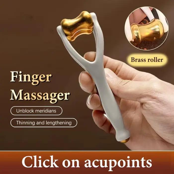 Soulagement innovant de la douleur articulaire des doigts : masseur de points d'acupuncture avec huile d'essence pour l'arthrite et la fatigue