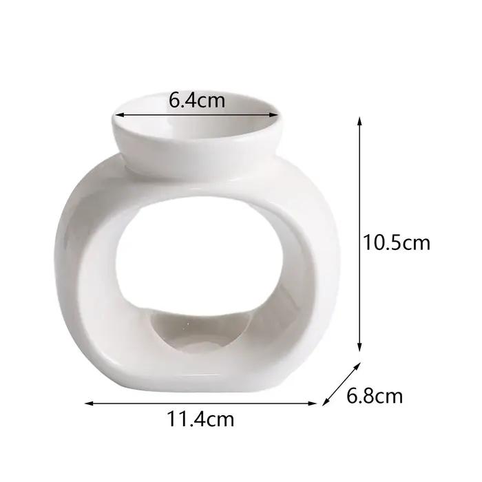 Brûleur d'Huiles Essentielles en Porcelaine