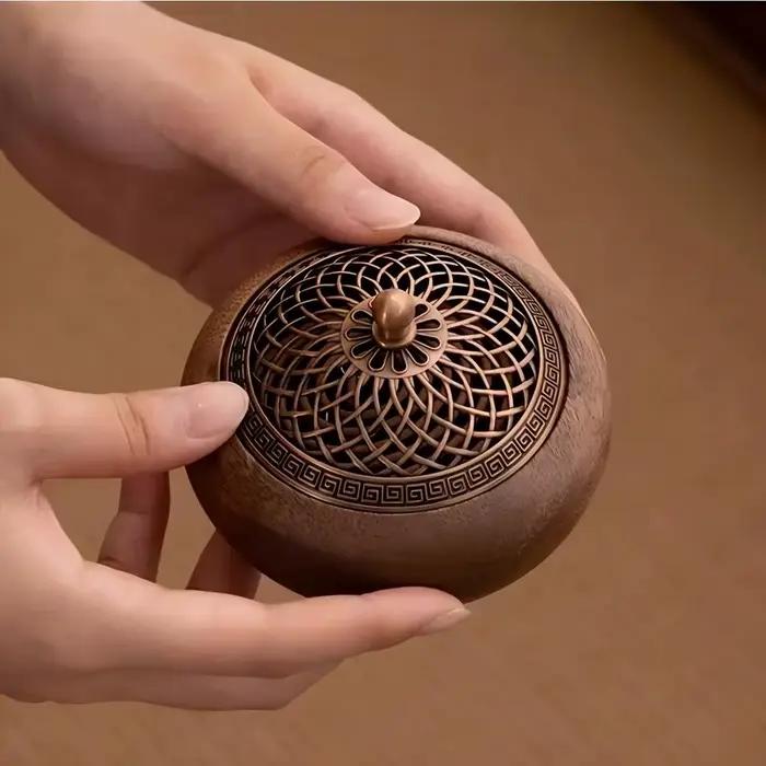 Brûleur d'encens en bois massif