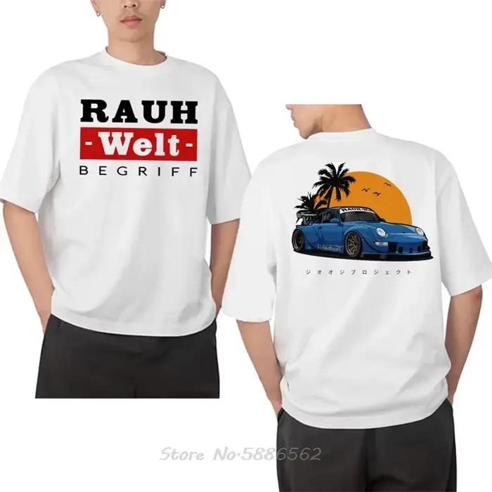 Rauh Welt rétro Turbo RWB 993 T-shirt unisexe coton T-shirt surdimensionné Fitness t-shirts imprimer hauts vêtements pour hommes graphique Streetwear