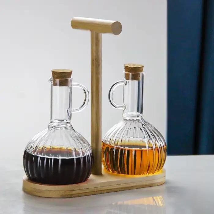 Pot à huile en verre résistant à la chaleur de 300ml