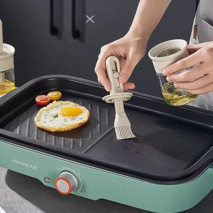Bouteille distributrice d'huile sans BPA, ensemble de brosses en silicone pour la cuisson, le barbecue et la cuisine, accessoire d'extérieur pour les pique-niques, 1 pièce