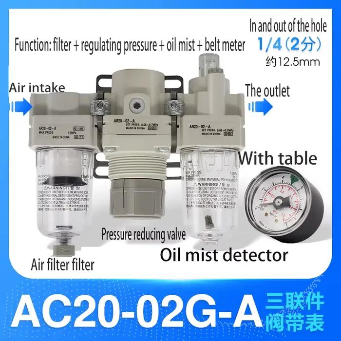 Mathiateur de filtre à eau huile Filtre régulateur de pression valv AR AW20 30 40-02-03-04 AC20 30 AR20-02-A AR30-03BG-A AC30A-03G-A