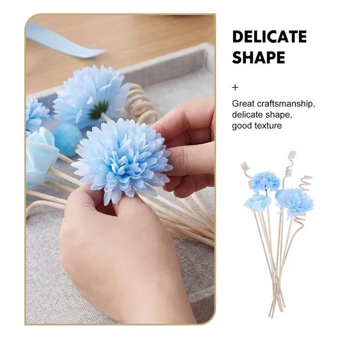 8 bâtonnets diffuseurs de rechange pour huiles essentielles - Fleurs de roseaux d'aromathérapie naturelle