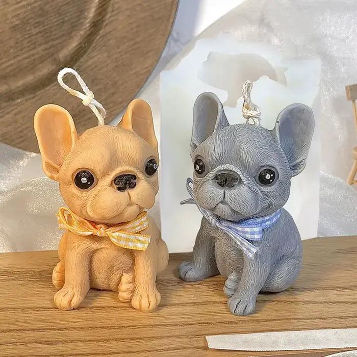 Moules à bougies en Silicone 3D pour chien, Shar Pei, chiot, plâtre parfumé, savon, gâteau au chocolat, Fondant, bricolage, fabrication de moule Ainmal