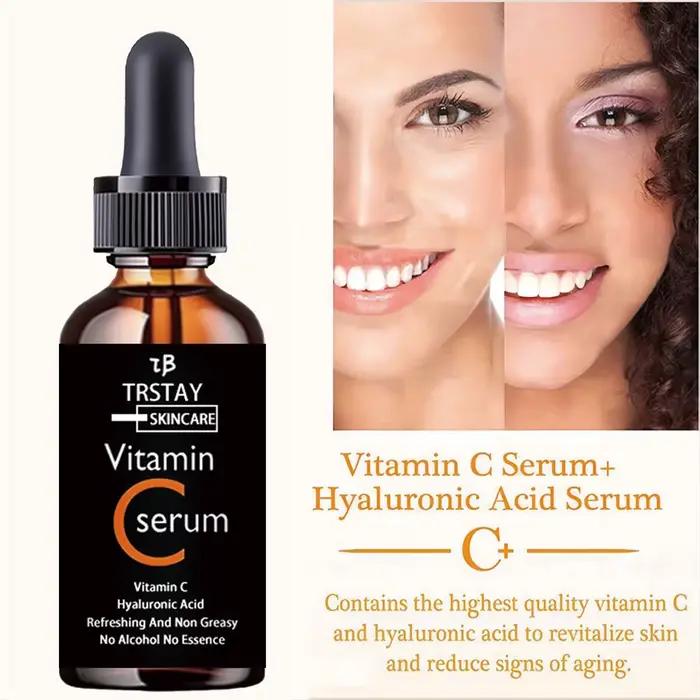 Essence de vitamine C anti-oxydation éclaircissante pour la peau huile essentielle VC acide hyaluronique
