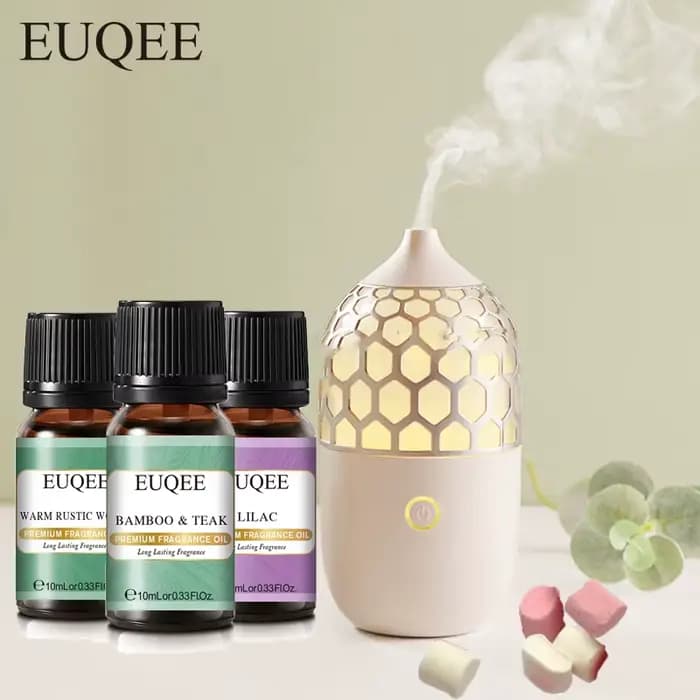 EUQEE 10ml huile parfumée Premium cuir baie rhum couronne de noël huiles aromatiques bois de cèdre bois de santal lilas huile parfumée de noix de coco