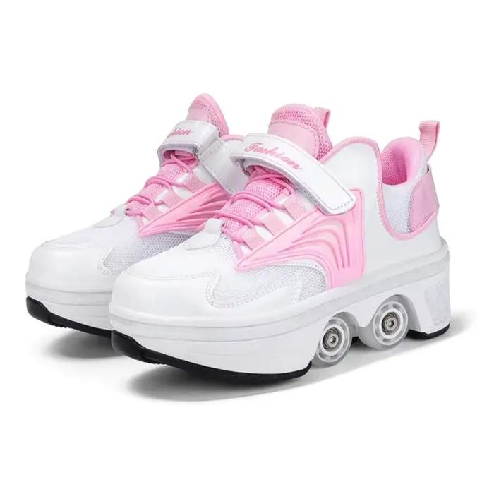 Patins à roulettes à quatre roues pour enfants, chaussures de sport et de loisirs, pour garçons et filles, pour adultes