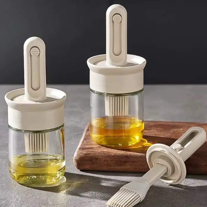 Bouteille distributrice d'huile sans BPA, ensemble de brosses en silicone pour la cuisson, le barbecue et la cuisine, accessoire d'extérieur pour les pique-niques, 1 pièce