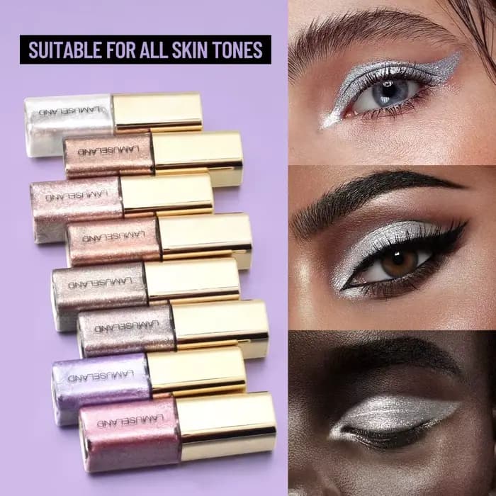 Fard à paupières liquide nacré, maquillage naturel Smokey argent scintillant, ombres diamant pour paupières, surligneur de beauté imperméable
