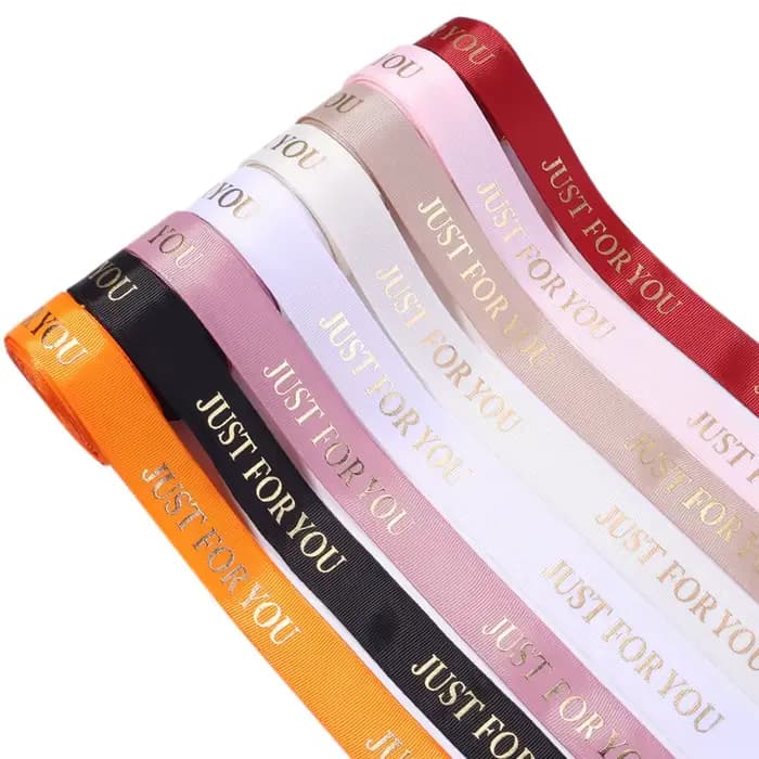 Rouleau de ruban en Polyester imprimé juste pour vous, 10 mètres/rouleau, rubans d'emballage de 25mm pour fête de mariage, décoration d'emballage cadeau faite à la main