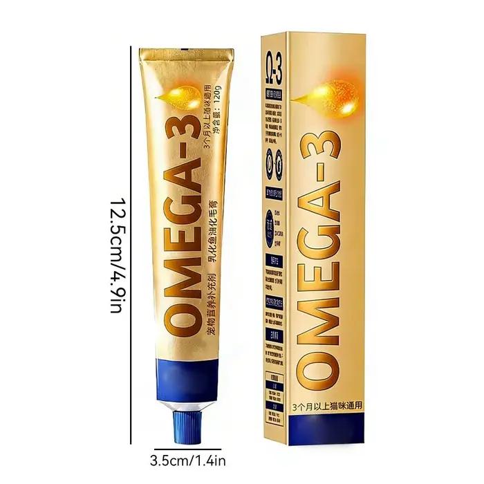Pâte anti-boules de poils pour chats et supplément pour la peau et le pelage avec huile de poisson, gel pour la santé digestive des chats, pour un pelage brillant et l'élimination des boules de poils