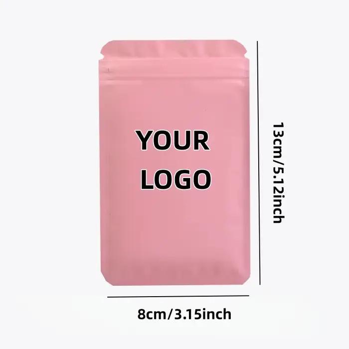 【Logo personnalisé】 100 pièces sac auto-scellant d'emballage de couleur