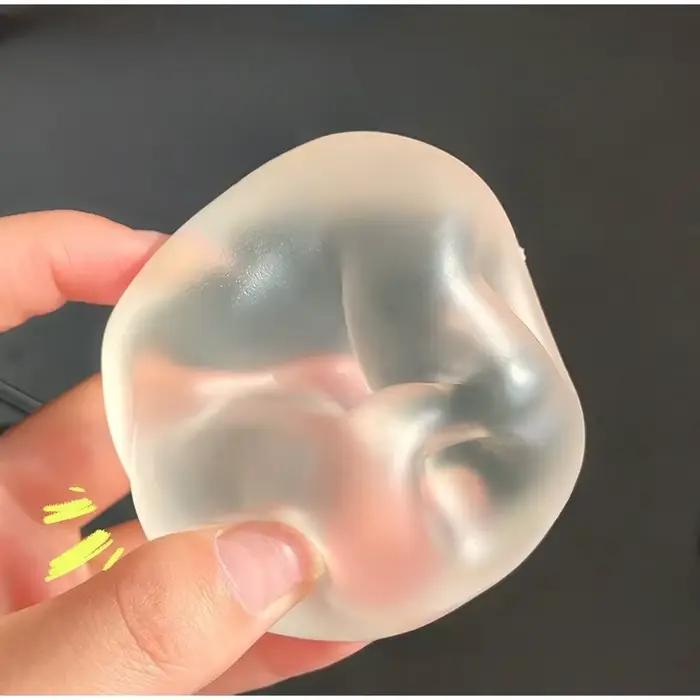 Balle anti-stress ultra-claire en huile de coco, à remontée lente, malléable, sensorielle, douce, non collante, pour le bureau