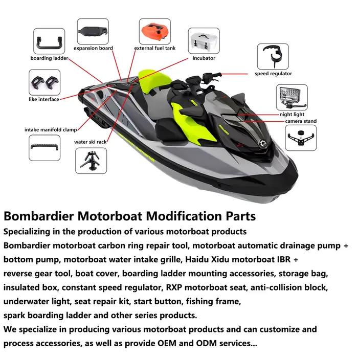 Kit de récupération d'huile et de respiration RS19050-BCC-8 pour SeaDoo 4-TEC RXP-X RXT-X GTX 130-300HP – Amélioration des performances du filtre d'intercooler
