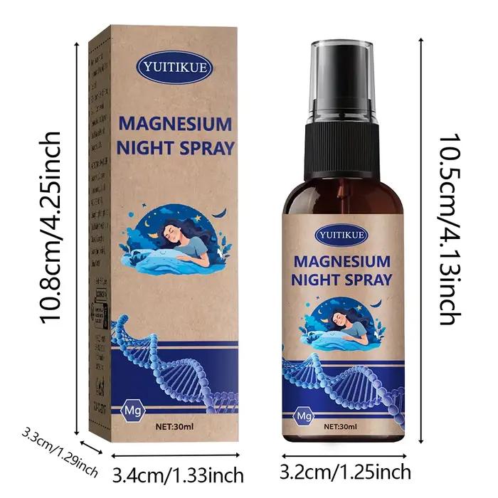 Spray de nuit en magnésium - Hydratation à absorption rapide et longue durée, tous types de beige clair - Spray hydratant