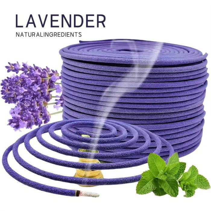 Rouleaux d'aromathérapie à la lavande - 20/60/80 spirales naturelles | Brûlure longue durée (4 heures) | Parfait pour