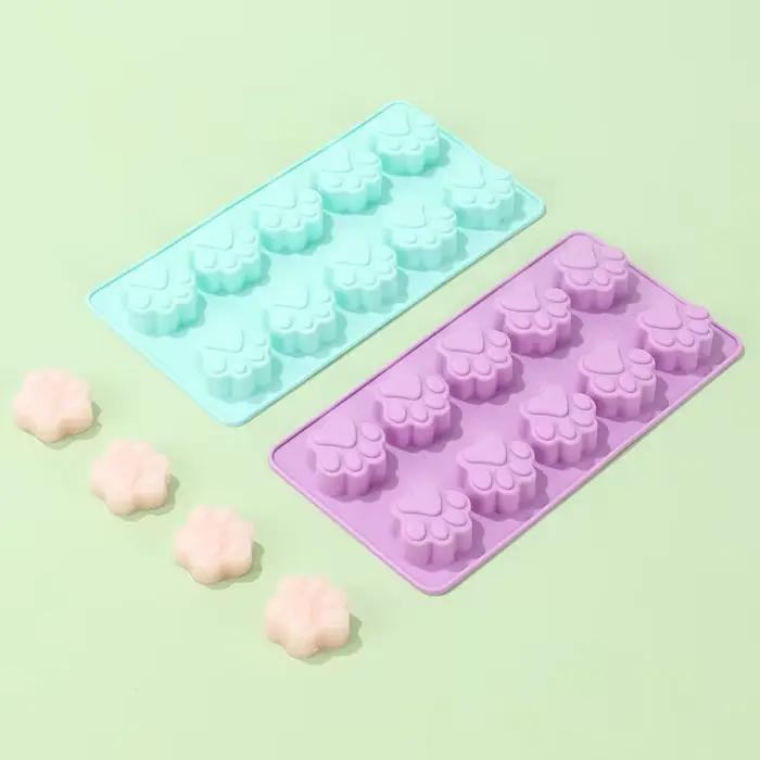 Moule de cuisson en Silicone pour chien, chat, patte d'animal de compagnie, imprimé, réutilisable, fait maison, friandises pour chiens, bonbons, biscuits, gelée, glaçon, chocolat, DIY
