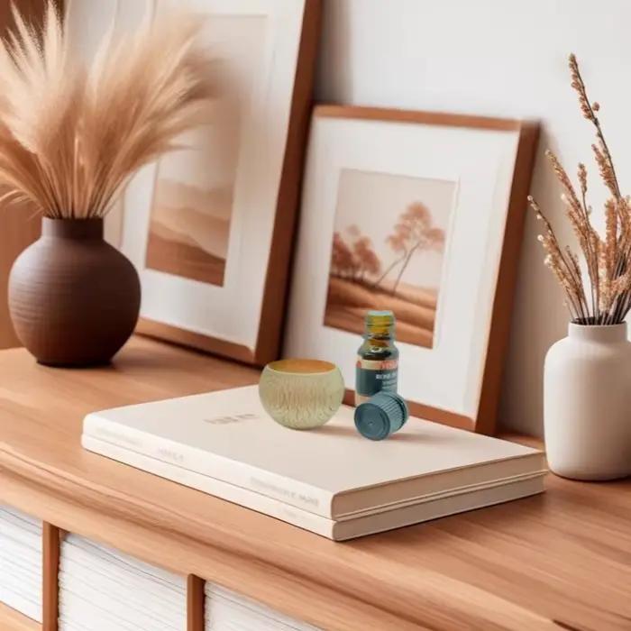 Diffuseur d'huiles essentielles en bois, diffuseur d'arômes écologique, aide au sommeil rafraîchissant pour la maison.