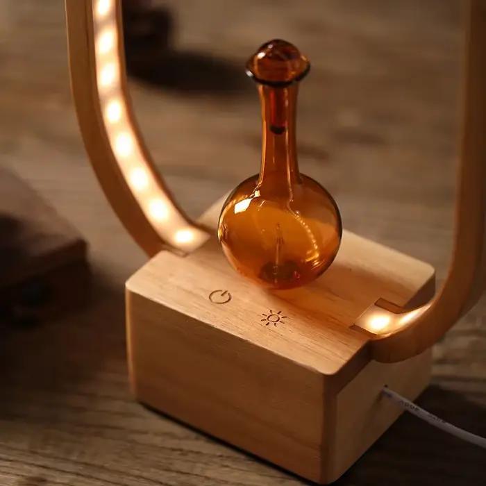 Diffuseur d'huiles essentielles avec Base en bois