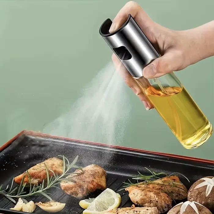 Nouveau modèle 2026 – Distributeur d'huile anti-chute en acier inoxydable et verre de 100 ml avec accessoires