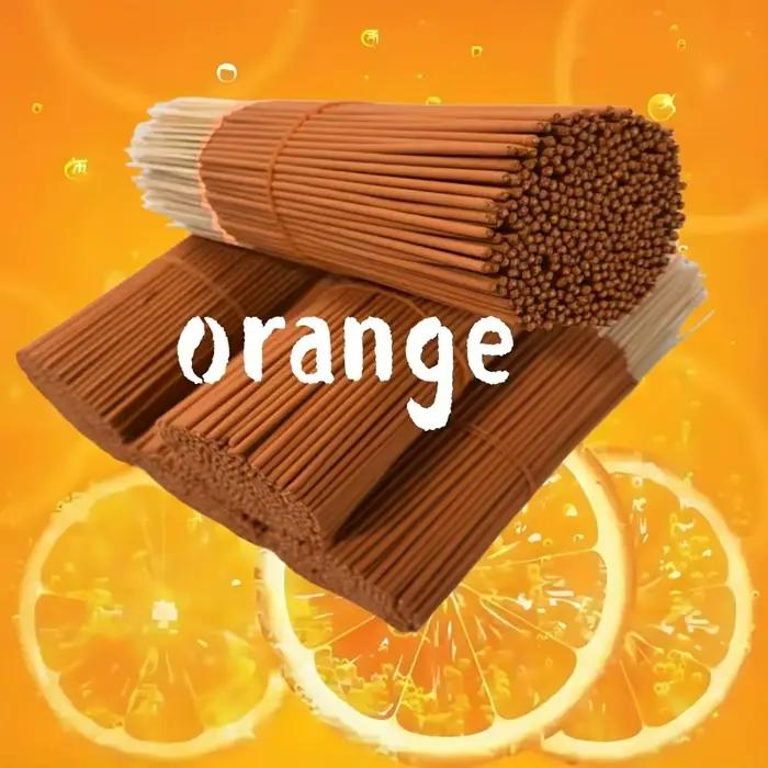 Les bâtons d'encens orange naturel sont de haute qualité, disponibles en paquets de 19/49/79/109/159, adaptés à la purification de l'air à la maison, au relaxation aromatique, au yoga, au bureau, au s