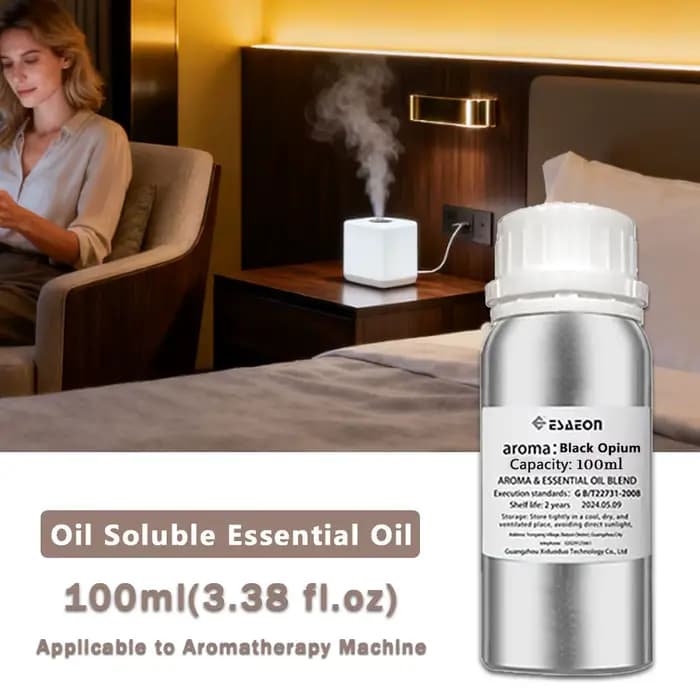 Huile essentielle Black Opium Hilton ESAEON 100 ml (3,38 fl.oz), pour diffuseur à bâtonnets, aromathérapie sans flamme et diffuseurs d'arômes sans eau